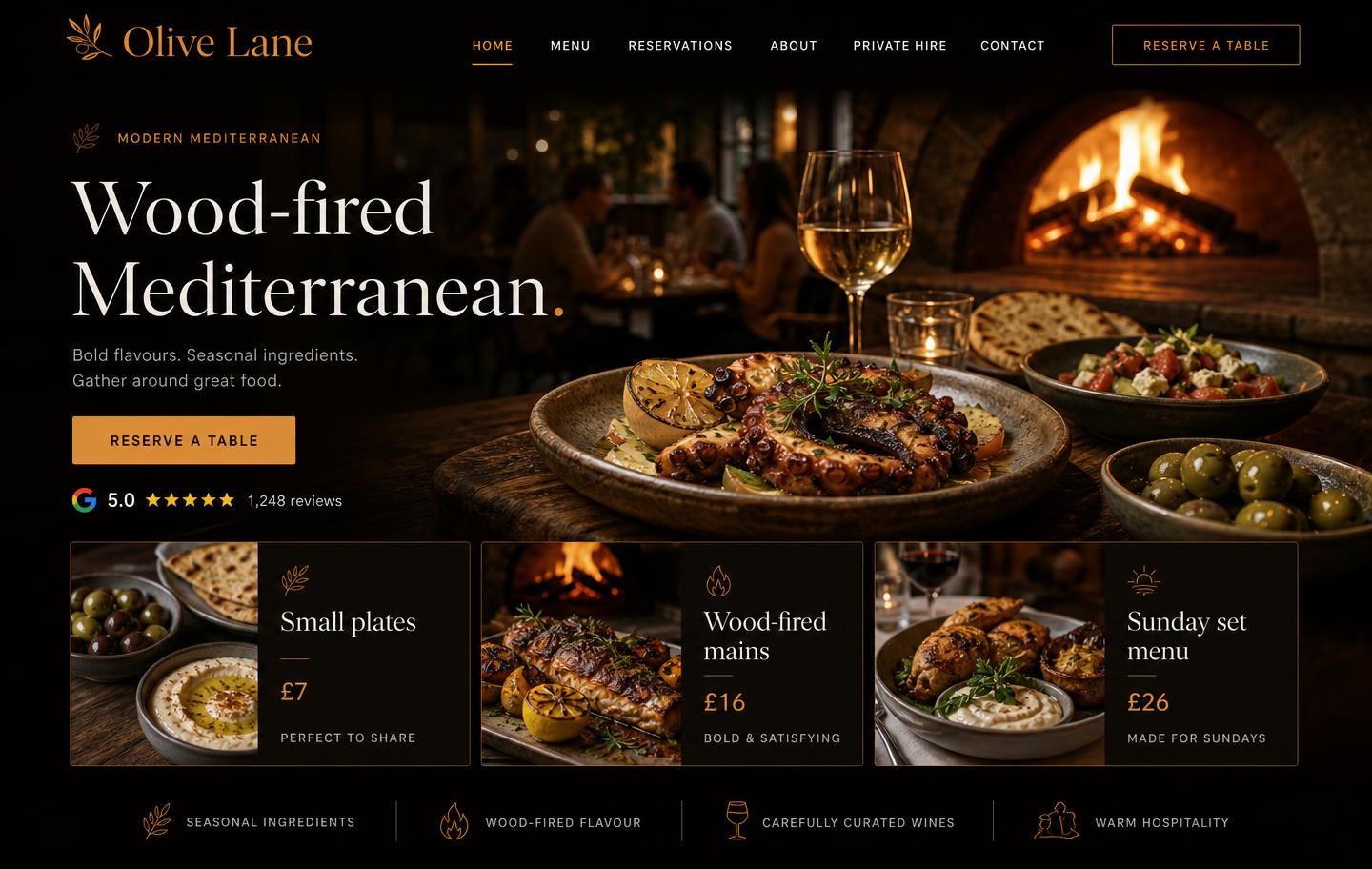 Olive Lane website preview