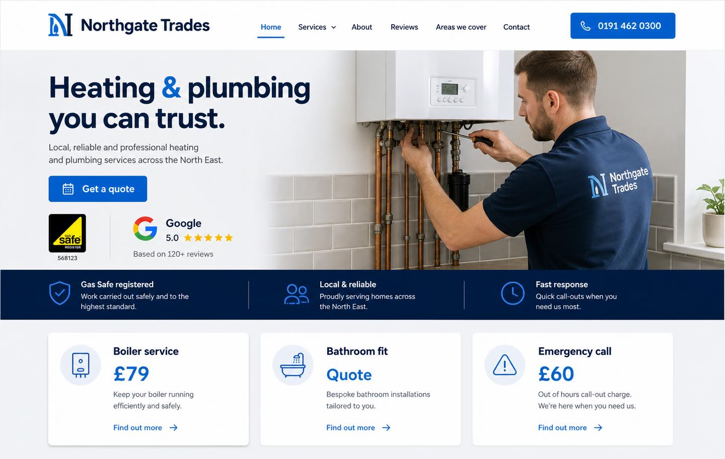 Northgate Trades website preview